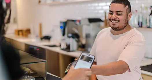 Entrepreneur protecting a new business brand