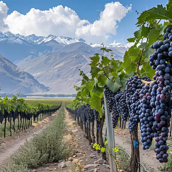 Vineyard cultivation in Mendoza, Argentina